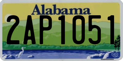 AL license plate 2AP1051