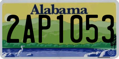 AL license plate 2AP1053