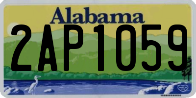 AL license plate 2AP1059