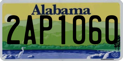 AL license plate 2AP1060