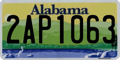 AL license plate 2AP1063