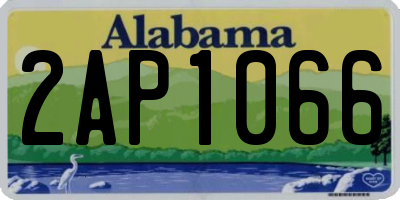 AL license plate 2AP1066