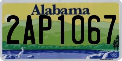 AL license plate 2AP1067