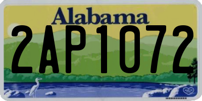 AL license plate 2AP1072