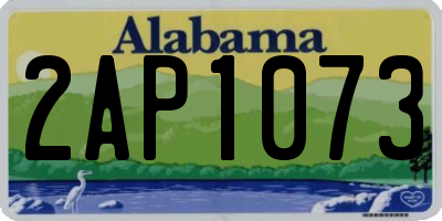AL license plate 2AP1073
