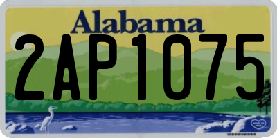 AL license plate 2AP1075