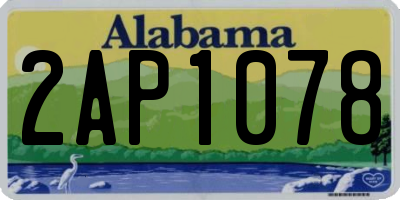 AL license plate 2AP1078