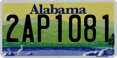 AL license plate 2AP1081