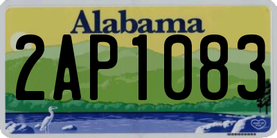 AL license plate 2AP1083