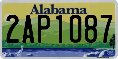 AL license plate 2AP1087