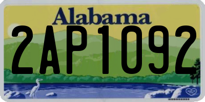 AL license plate 2AP1092