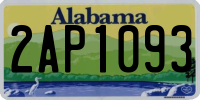 AL license plate 2AP1093