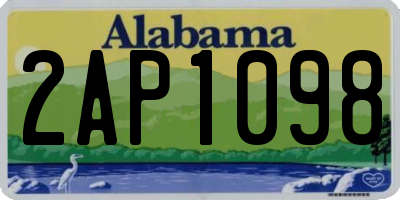 AL license plate 2AP1098