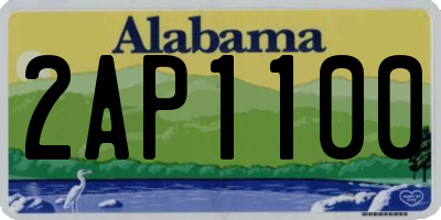 AL license plate 2AP1100
