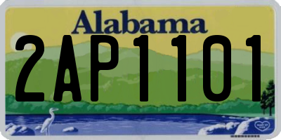 AL license plate 2AP1101