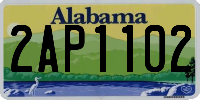 AL license plate 2AP1102