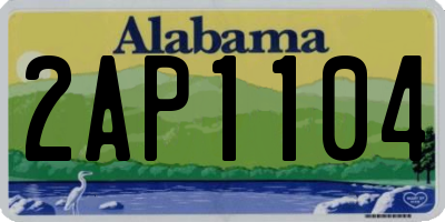AL license plate 2AP1104