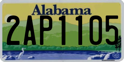 AL license plate 2AP1105