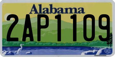 AL license plate 2AP1109