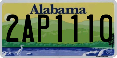 AL license plate 2AP1110