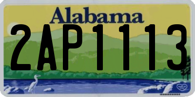AL license plate 2AP1113