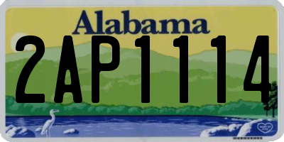 AL license plate 2AP1114
