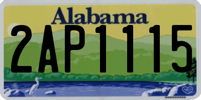 AL license plate 2AP1115
