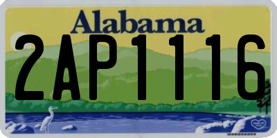 AL license plate 2AP1116