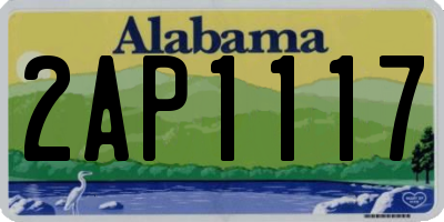 AL license plate 2AP1117