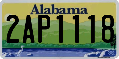 AL license plate 2AP1118