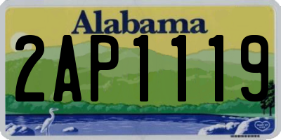 AL license plate 2AP1119