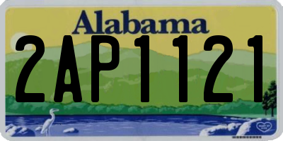 AL license plate 2AP1121