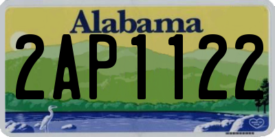 AL license plate 2AP1122