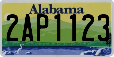 AL license plate 2AP1123