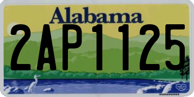 AL license plate 2AP1125