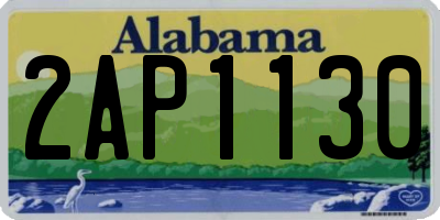 AL license plate 2AP1130