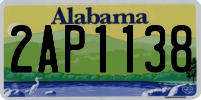 AL license plate 2AP1138