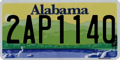 AL license plate 2AP1140