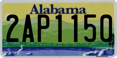 AL license plate 2AP1150