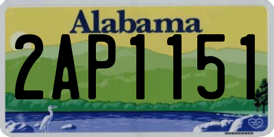 AL license plate 2AP1151