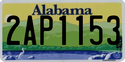 AL license plate 2AP1153