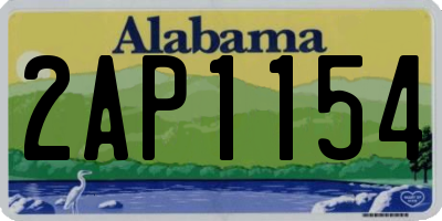 AL license plate 2AP1154