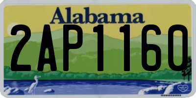 AL license plate 2AP1160