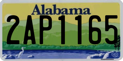 AL license plate 2AP1165