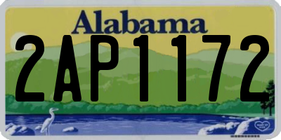 AL license plate 2AP1172