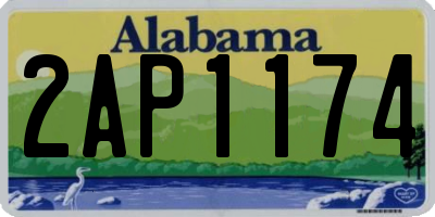AL license plate 2AP1174