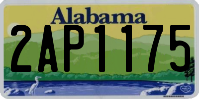 AL license plate 2AP1175