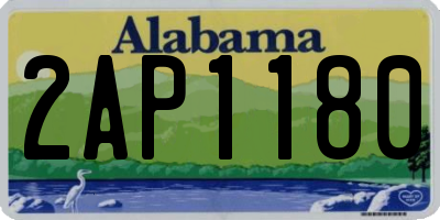 AL license plate 2AP1180