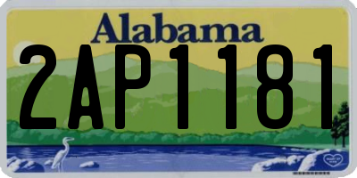 AL license plate 2AP1181