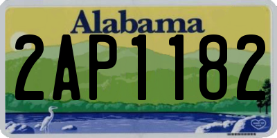 AL license plate 2AP1182